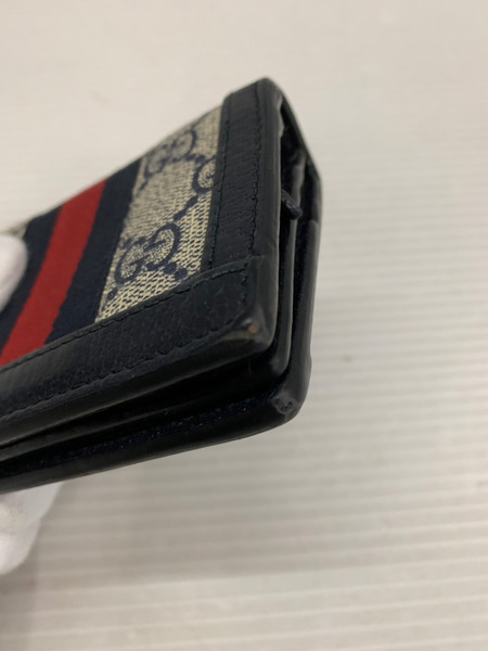 コンパクトウォレット GUCCI オフィディア GGスプリーム 二つ折り財布[値下]