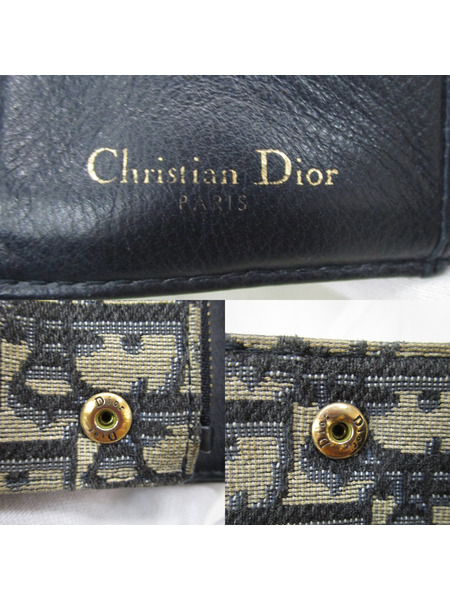 Dior オブリーク サドル Wホック財布 青