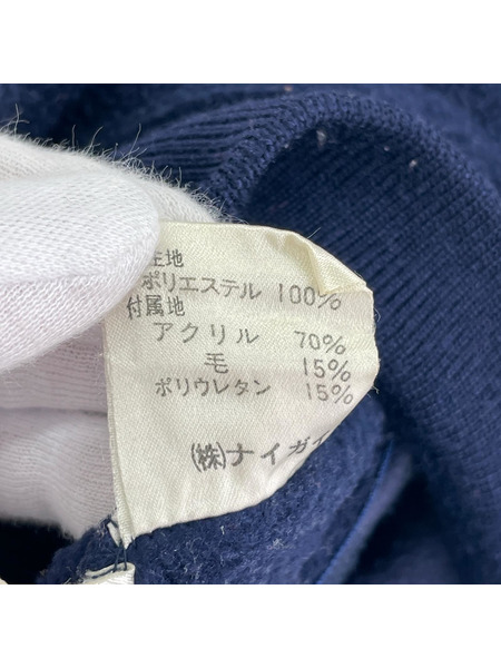 OLD・VINTAGE POLO SPORT バック星条旗 フリース プルオーバー ネイビー L