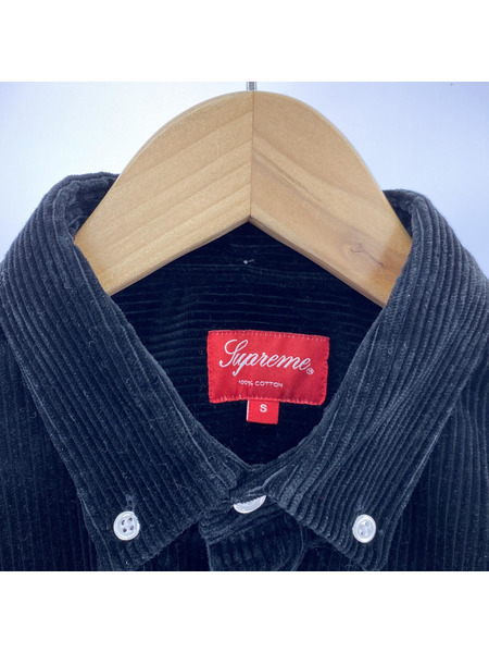 Supreme 長袖シャツ 16AW corduroy shirt BLK S