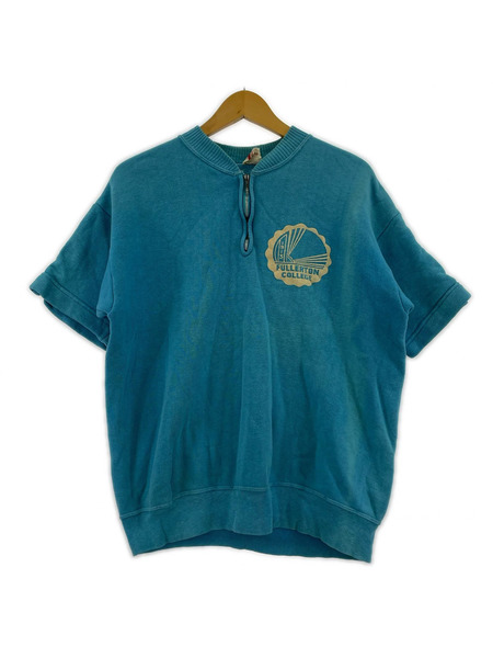 OLD・VINTAGE スウェット・トレーナー 60s PACIFIC ATHLETIC ハーフジップスウェット 青