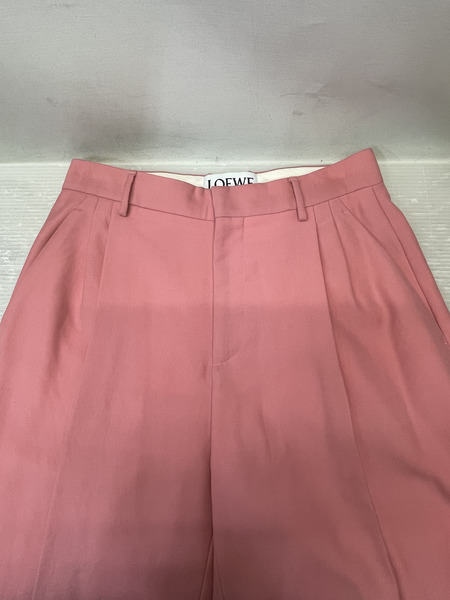 LOEWE 2タック ワイドスラックス 44 ピンク[値下]