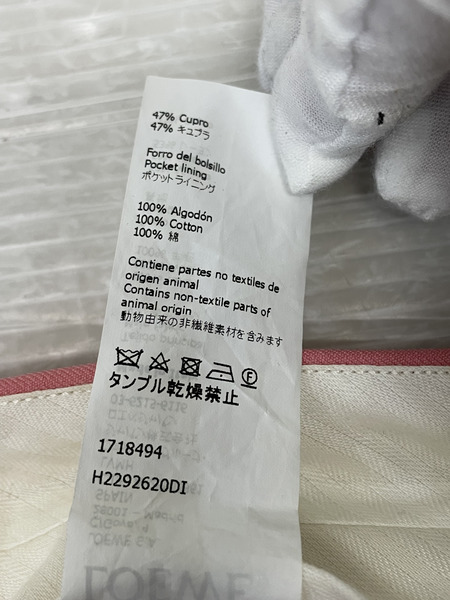 LOEWE 2タック ワイドスラックス 44 ピンク[値下]