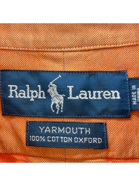 POLO RALPH LAUREN 長袖シャツ 90s オレンジ (XXL相当)