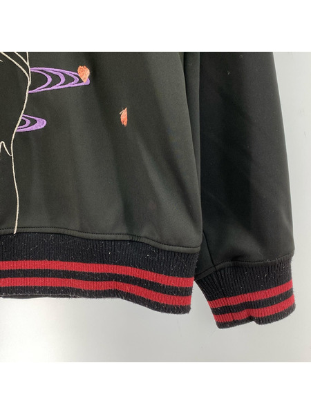 錦 BRAND×EVANGELION エヴァンゲリオン 流水アスカ 刺繍スカジャン XL ブラック