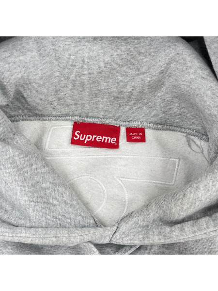 Supreme パーカー 25aw satin applique グレー M