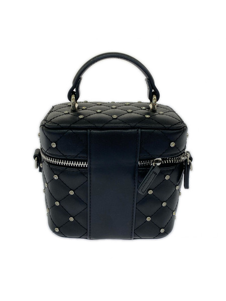 ハンドバッグ Darich キルティングビジュースクエアミニバッグ