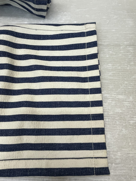 LOEWE ストライプハーフパンツ 44 ネイビー×アイボリー 