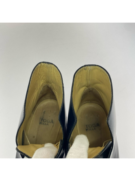 TOGA PULLA ブーツ 0914G ウエスタンバックル リボン 黒 37