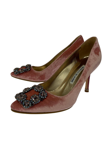Manolo Blahnik パンプス・ヒール HANGISI-VEN 35 ピンク
