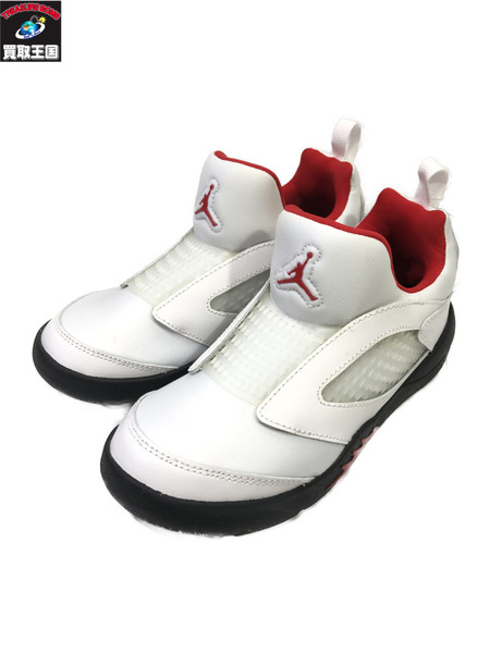 NIKE/Jordan 5 Retro Little Flex White Black University Red/ck1227-100/21.5cm[値下]