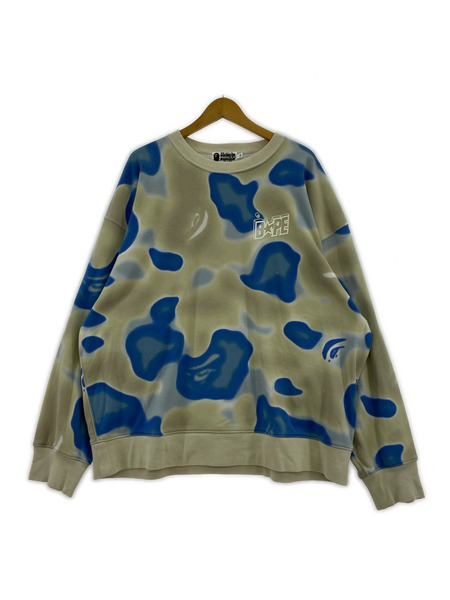 A BATHING APE LIQUID CAMO BAPE STARELAXED FIT CREWNECK[値下]