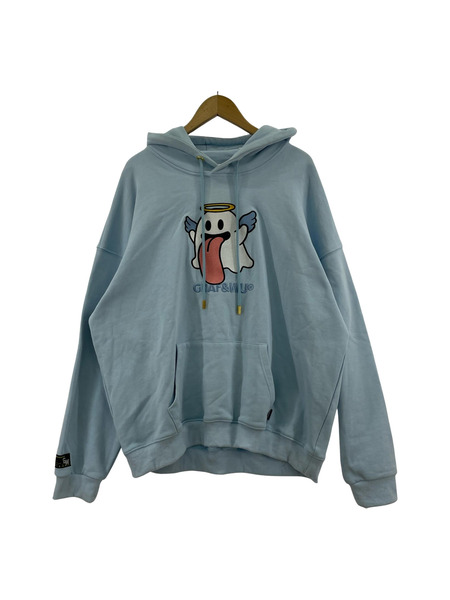 . パーカー GRAF&WU オバケ刺繍POパーカー 青 (XL)