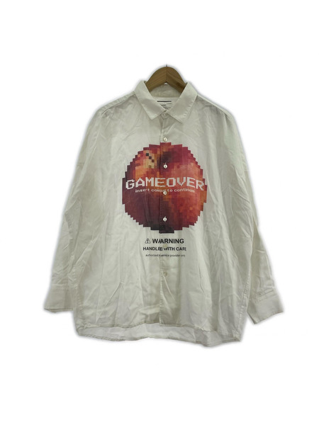SHAREEF 長袖シャツ 19AW DOT APPLE BIG SHIRT 白 (1)[値下]