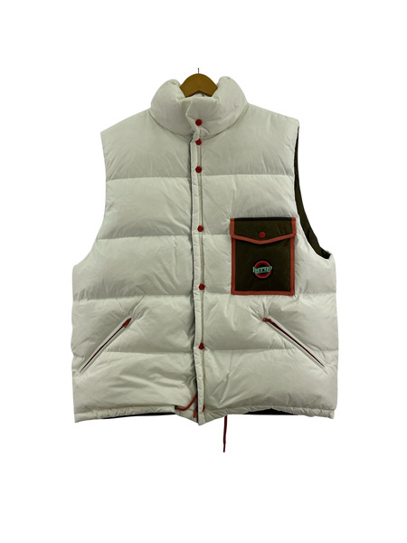 HERNO カラーポケット オーバーサイズダウンベスト 50 ホワイト