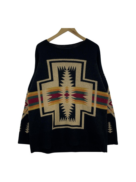 PENDLETON ネイティブ柄 ニット ネイビー (M)