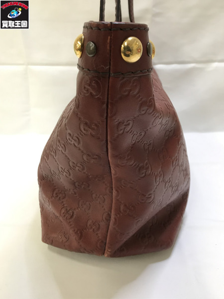 GUCCI 207291 GGシマレザートート スタッズ チャーム付き グッチ