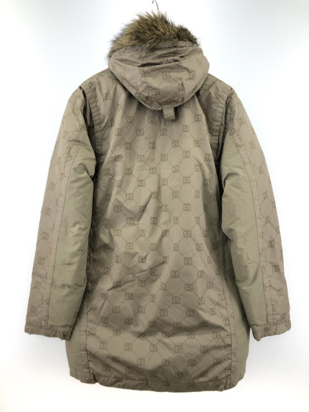 STUSSY 90s モノグラム柄 ダウンジャケット S[値下]｜商品番号