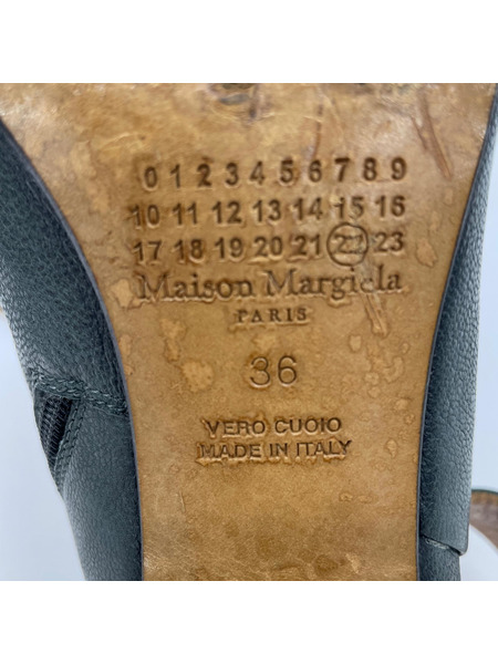 MAISON MARGIELA ヒールブーツ 36 チャコール