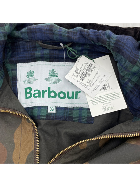 Barbour ジャケット Wax Camo Smock Jacket 36 茶