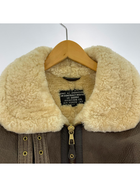フライトジャケット AVIATION  B-3 ムートンジャケット L 茶
