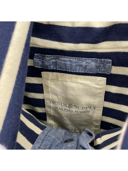 DENIM & SUPPLY ジャケット 4Pフーディーミリタリージャケット BLU (XXL)[値下]