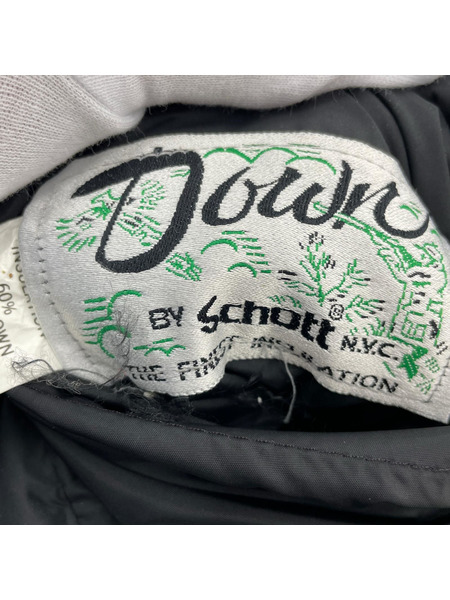 schott ダウンベスト ブラック ナイロン