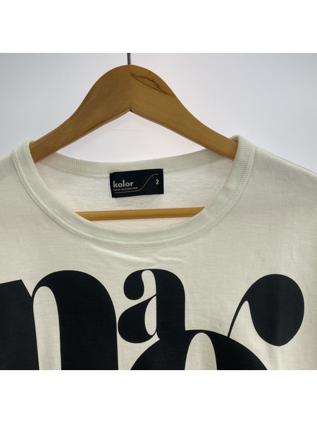 kolor 22AW NAGOYA LACHIC限定 Graphic Tee 2 白 22WCM-T18207S[値下]
