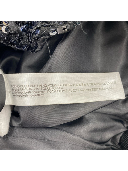 ZARA ブルゾン・ジャンパー スパンコール ブルゾン 黒 (XL)