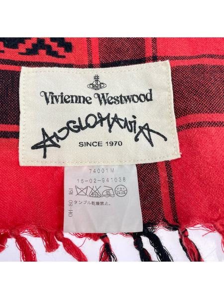 Vivienne Westwood ソノ他 ANGLO MANIA ストール レッド