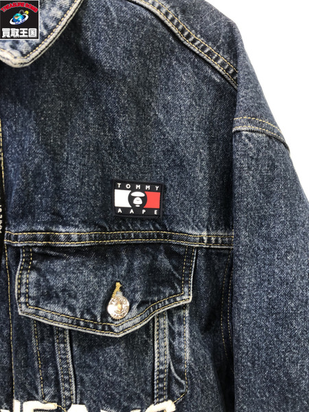 A BATHING APE デニムジャケット X TOMMY HIFILGER 2WAY Denim Jacket