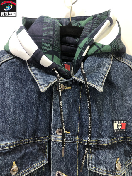A BATHING APE デニムジャケット X TOMMY HIFILGER 2WAY Denim Jacket