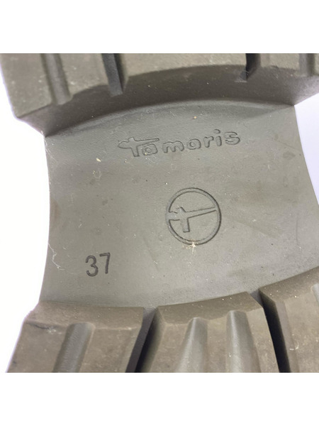 ブーツ Tamaris トラックソールレースアップショートブーツ BK