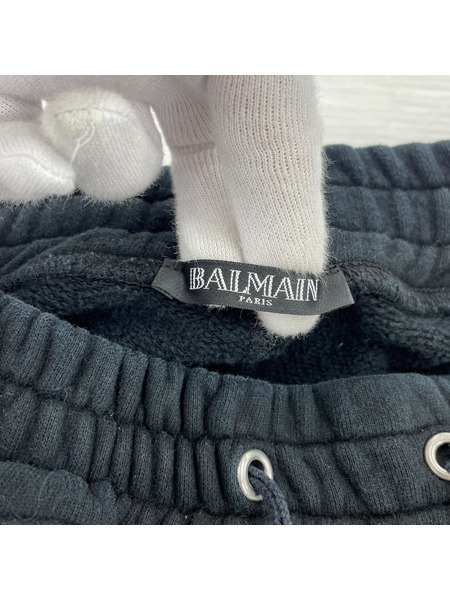 BALMAIN バイカースウェットパンツ S ブラック W5HJ506D125[値下]
