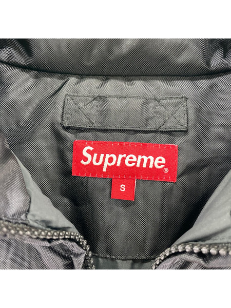 Supreme ダウンジャケット Stripe puffer Jacket BLK  S
