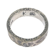 リング・指輪 K刻印 STERLING スターリングシルバー スタンプワークリング 21号