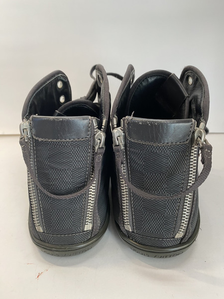LV ダミエ・グラフィット バックジップハイカットスニーカー 8 ルイヴィトン[値下]