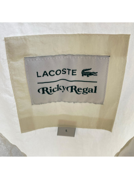 LACOSTE×RICKY REGAL ナイロンジャケット(L)ホワイト