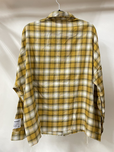 MAISON CASANOVA OMBRE CHECK SHIRTS JACKET FROGMAN チェックシャツ 2 イエロー
