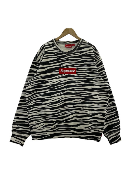 Supreme 22FW Box Logo Crewneck L ゼブラ[値下]