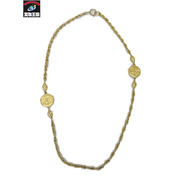 CHANEL VINTAGE ココマークコインモチーフ チェーンネックレス ゴールド 全長88cm