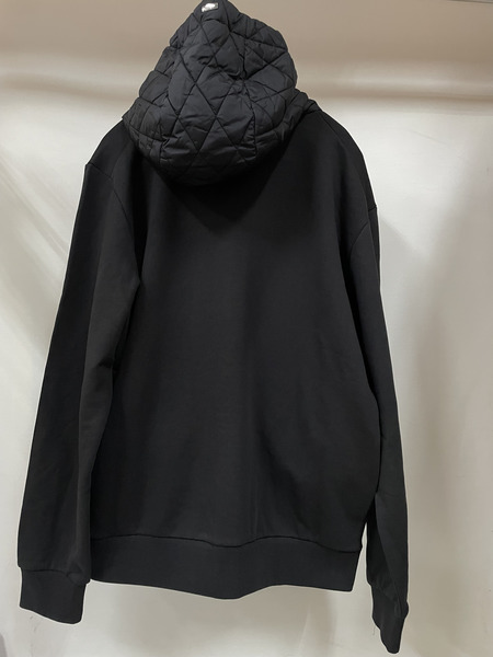 HERNO スウェット×ナイロン フーディジャケット 