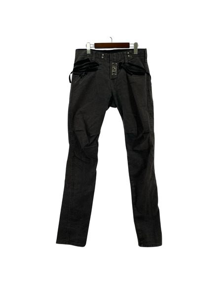 MARITHE + FRANCOIS GIRBAUD パンツ 3Dパターンパンツ チェック 灰 (33)