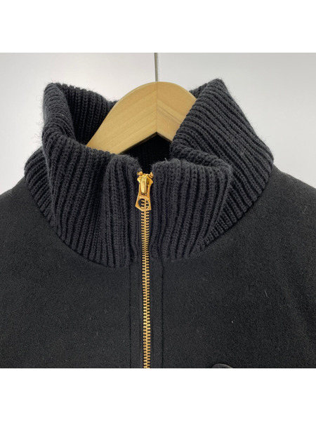 MASSES 22AW MELTON ZIP JKT (S) BLK