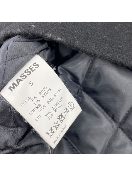 MASSES 22AW MELTON ZIP JKT (S) BLK