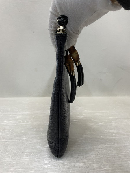 GUCCI バンブータッセル レザークラッチバッグ 黒[値下]