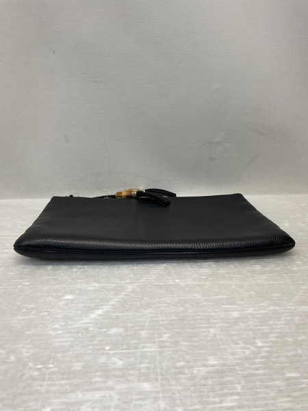 GUCCI バンブータッセル レザークラッチバッグ 黒[値下]