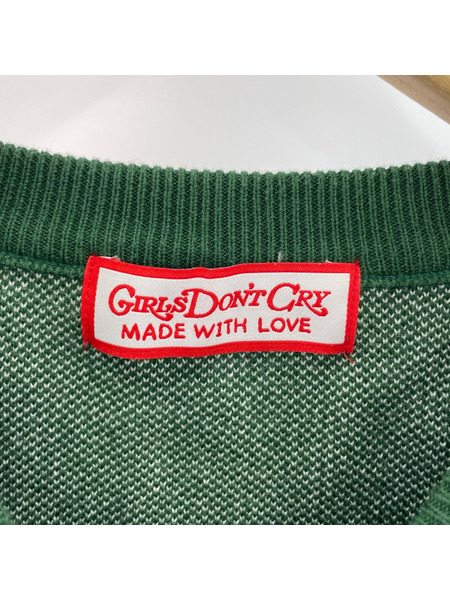 Girls Dont Cry エンジェル クルーネックニット S グリーン