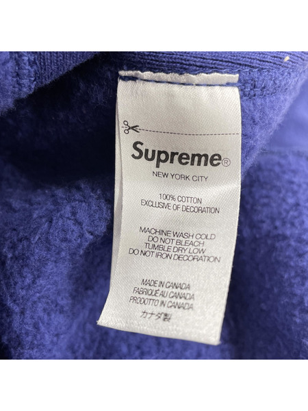 Supreme 21AW Box Logo Hooded Sweatshirt Washed Navy/S