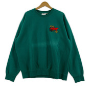 OBEY スウェット・トレーナー 刺繍 緑 (XL)